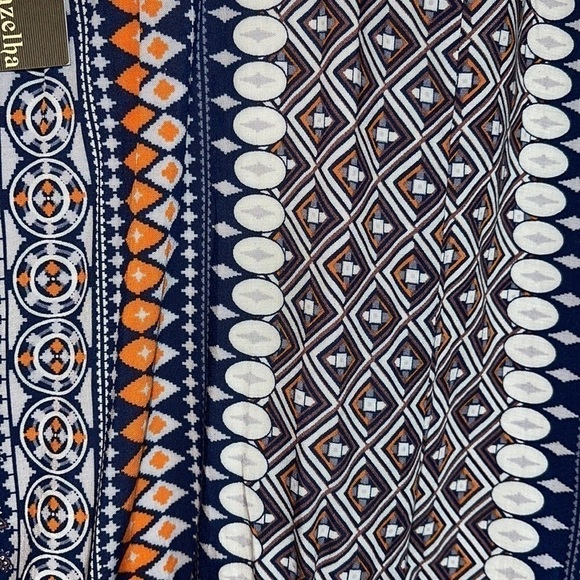 NWT Anthropologie HAZEL Blue & Orange Bohemian Style Blouse Sz. S - Picture 12 of 14